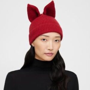 Theory Cashmere Bunny Beanie Hat